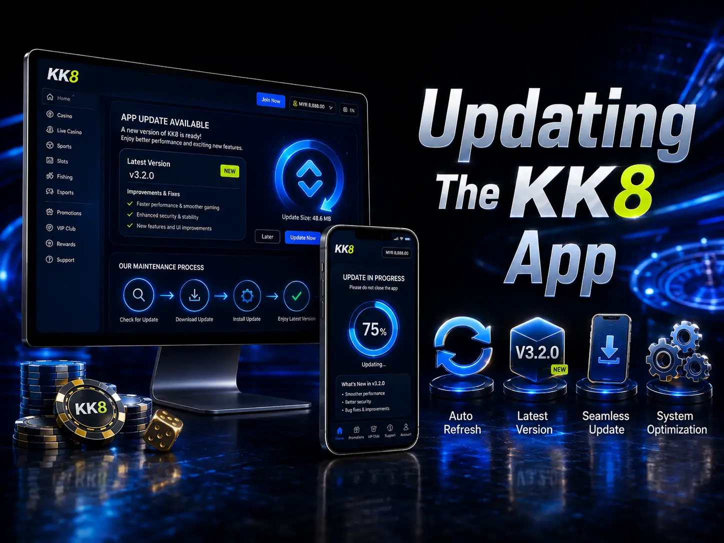 How to Update the KK8 App