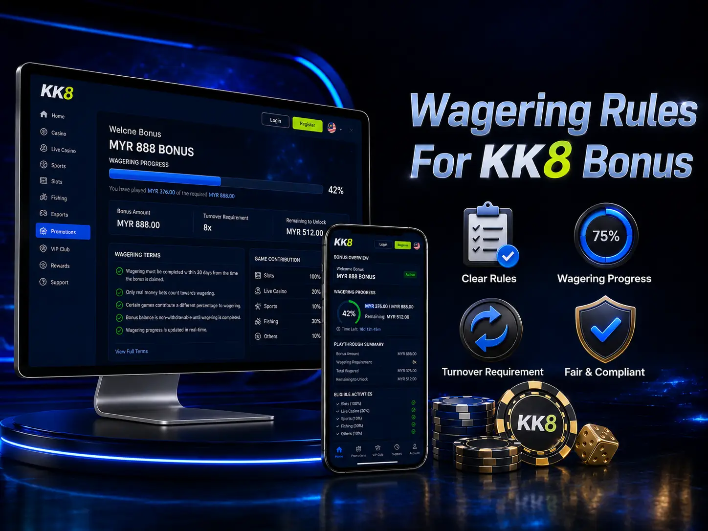 KK8 Bonus Wagering Rules