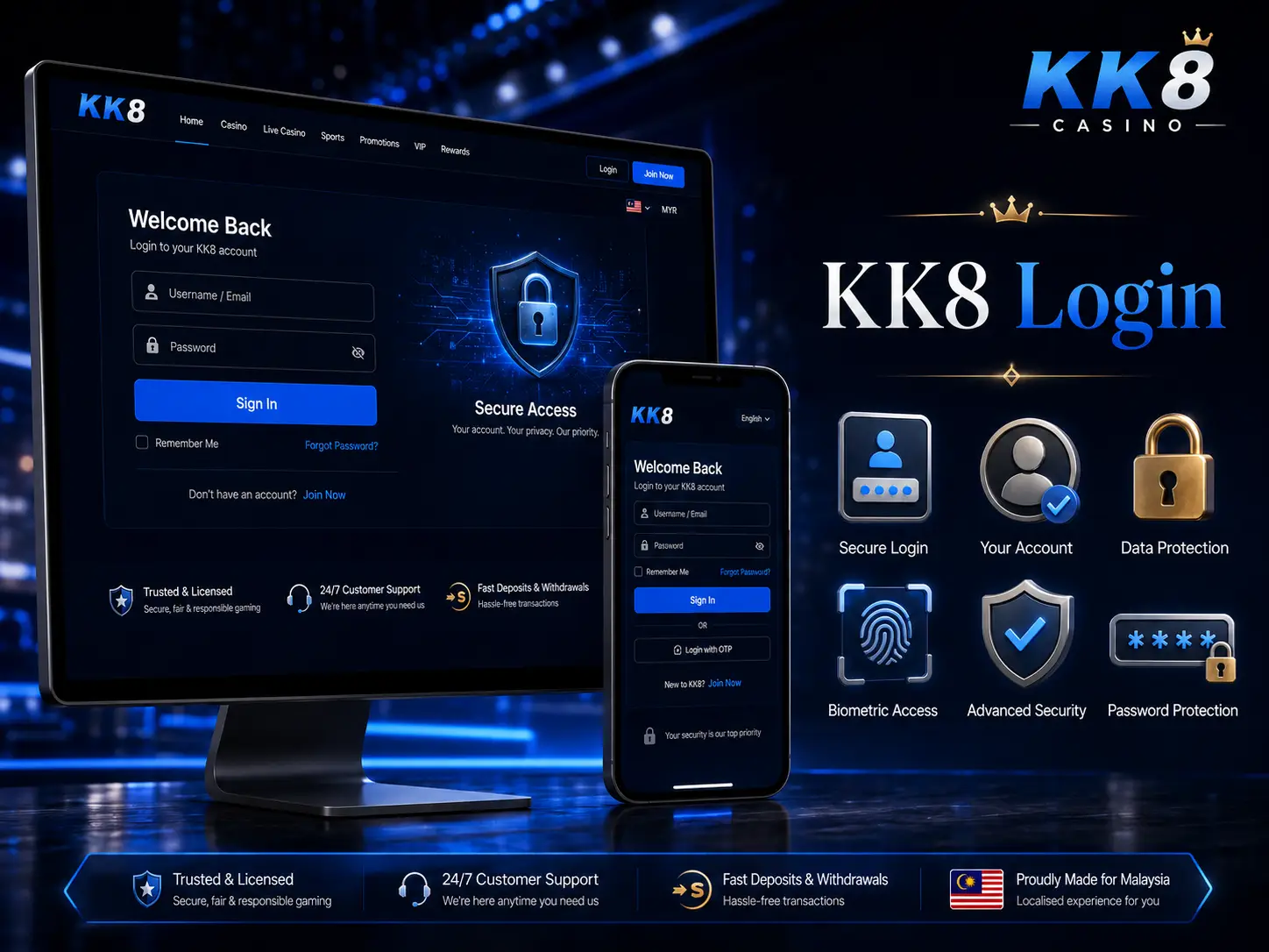 Secure Access to Your KK8 Account