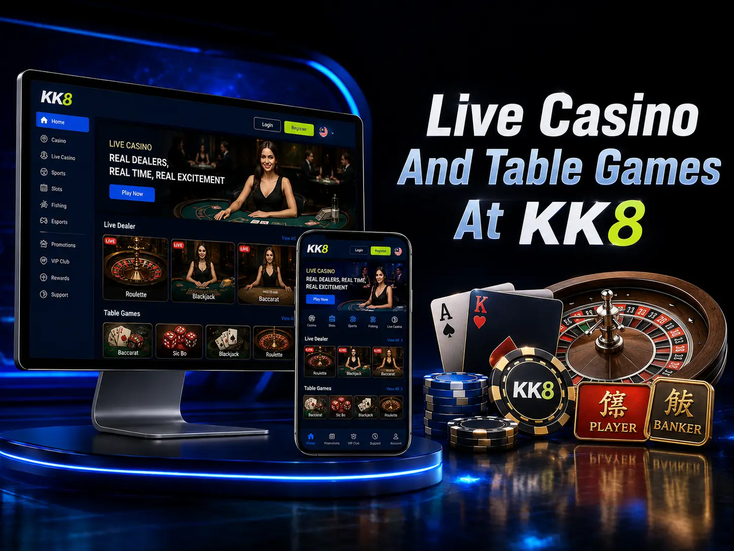 KK8 Live Casino and Table Games